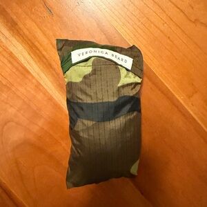 Veronica Beard Camo Packable Tote in Green and Brown